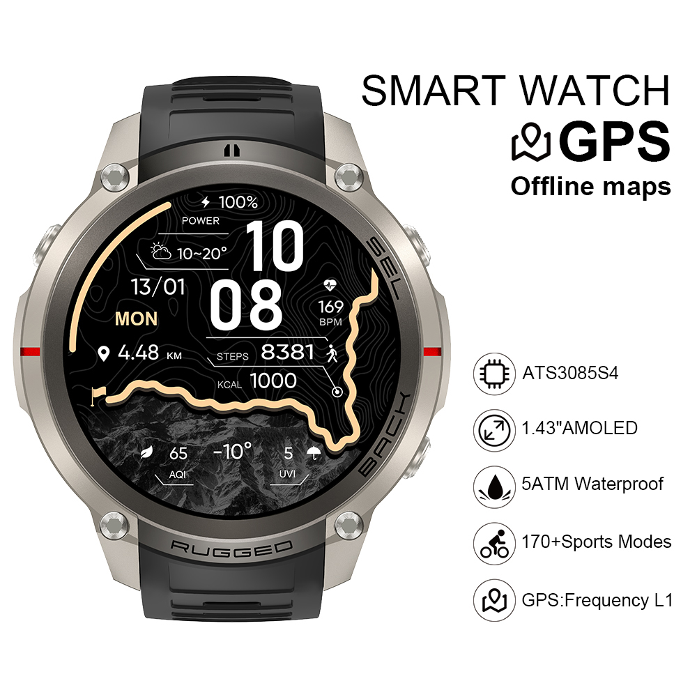 Smart Watch - Relógio Inteligente DM59 2026 com Mapa