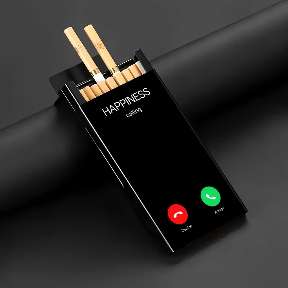 Estojo de cigarros metálico e  - Phone Holder avaliação e preço