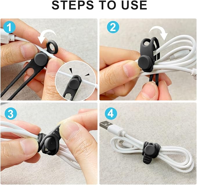 10 Peças de Abraçadeiras de Si - Cable Organizer avaliação e preço