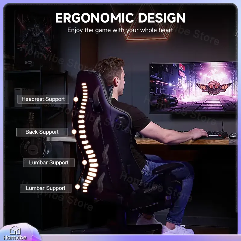 Cadeira de Jogos Ergonômica co - Bluetooth Speaker avaliação e preço